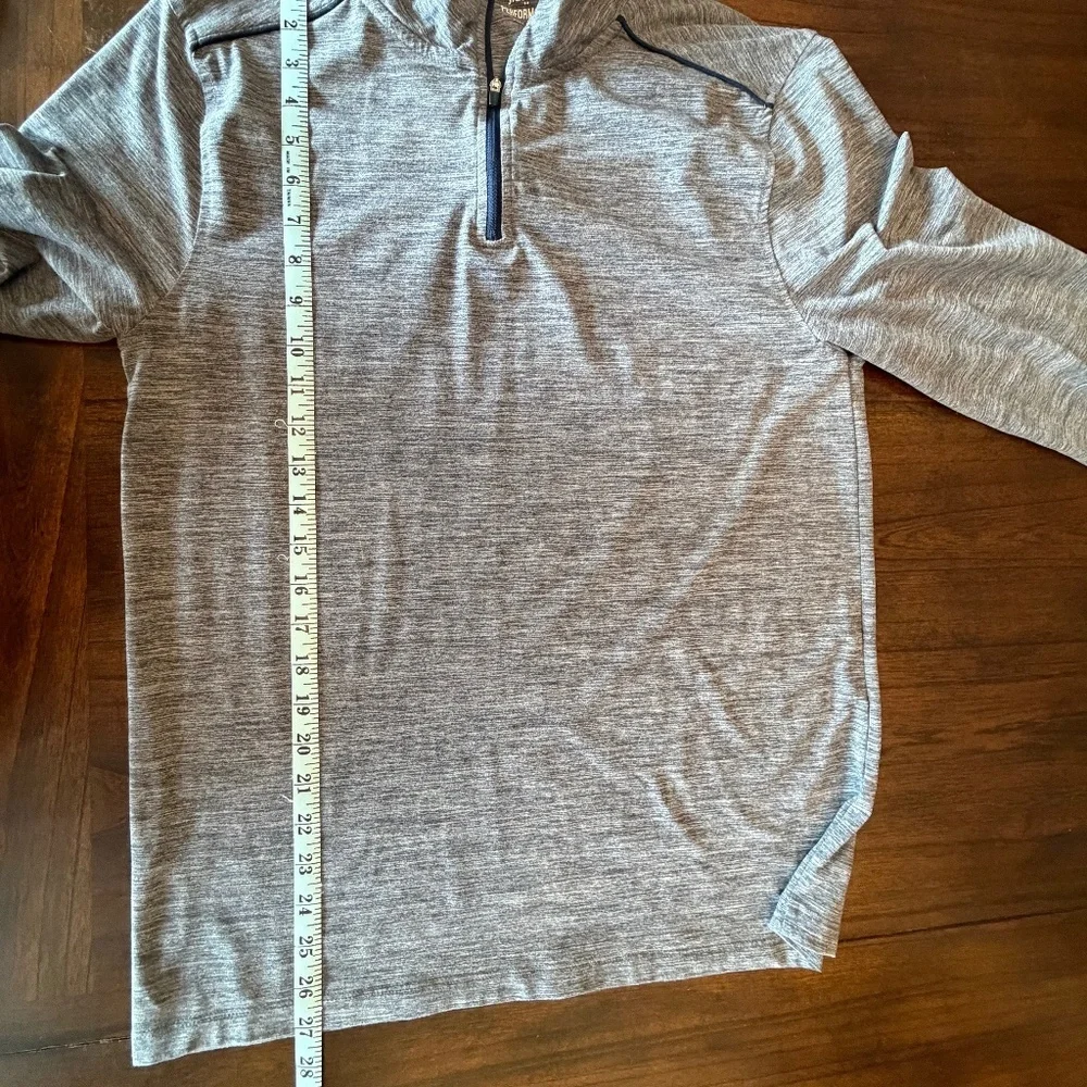 J. Crew Navy Blue Heather Performance 1/4 Zip Pullover, Hiking, Outdoors, Size M